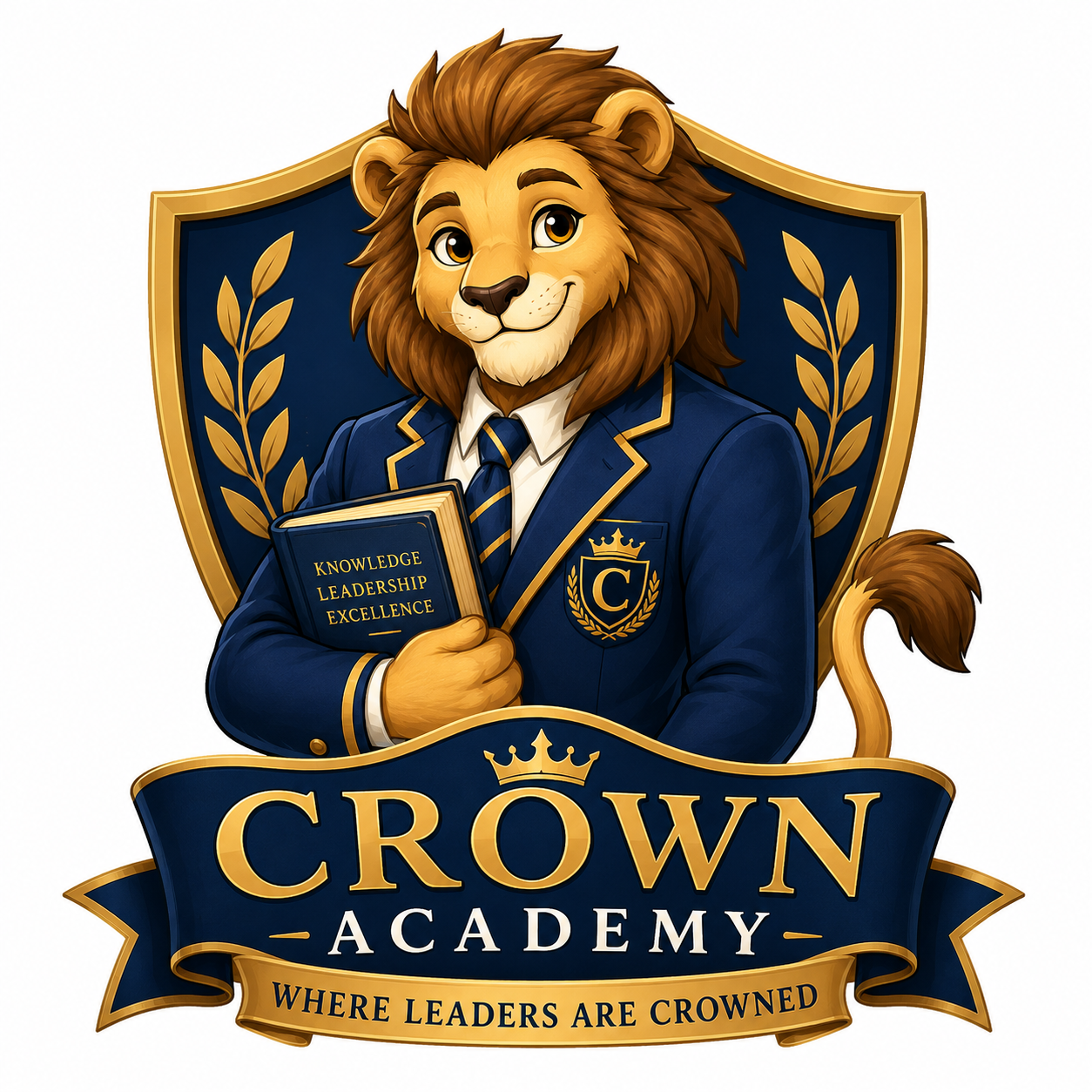 Crown Academy lion emblem
